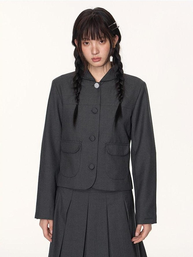 NAPSNAPS Academy Polka Dot Pleated Embroidered Women&