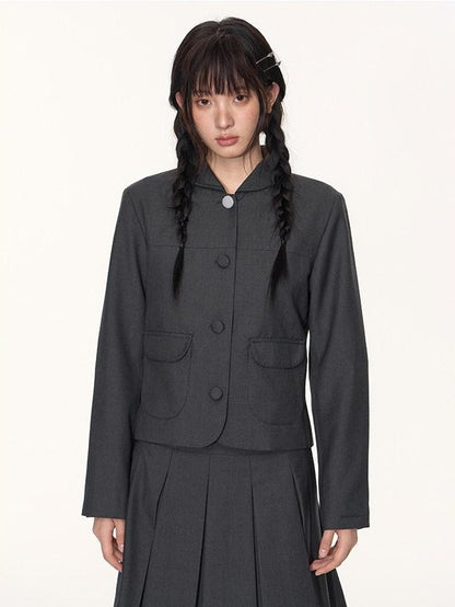 NAPSNAPS Academy Polka Dot Pleated Embroidered Women&
