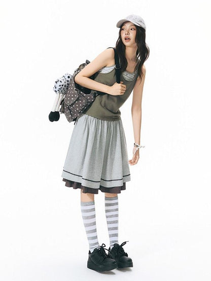 NAPSNAPS Allover Hexagram Print Multi Pocket Foldable Women&