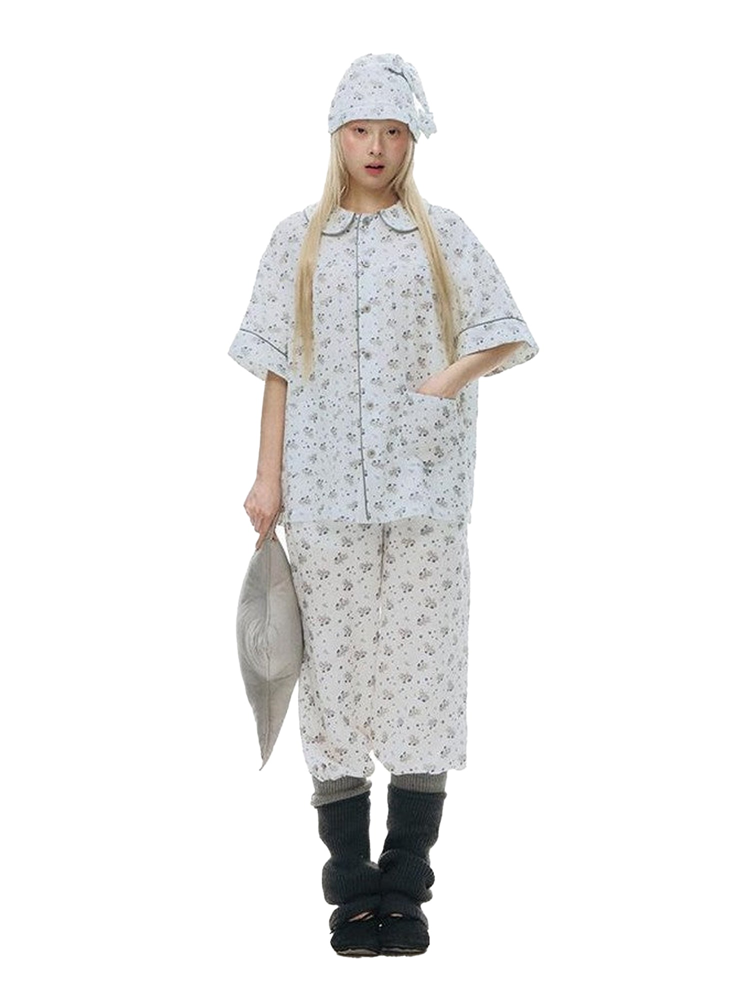 NAPSNAPS Allover Pony Print Doll Collar Cardigan Women&