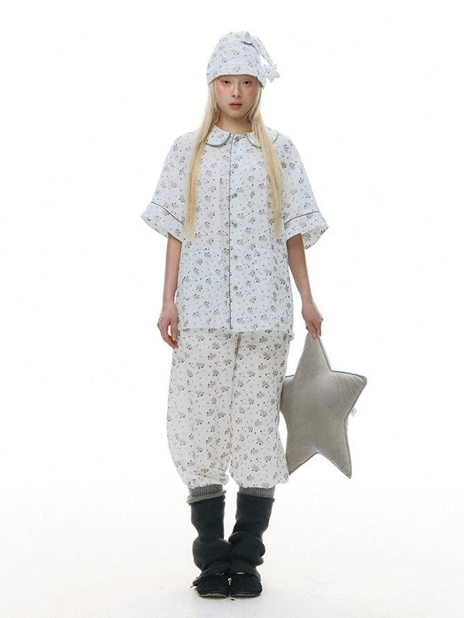 NAPSNAPS Allover Pony Print Doll Collar Cardigan Women&