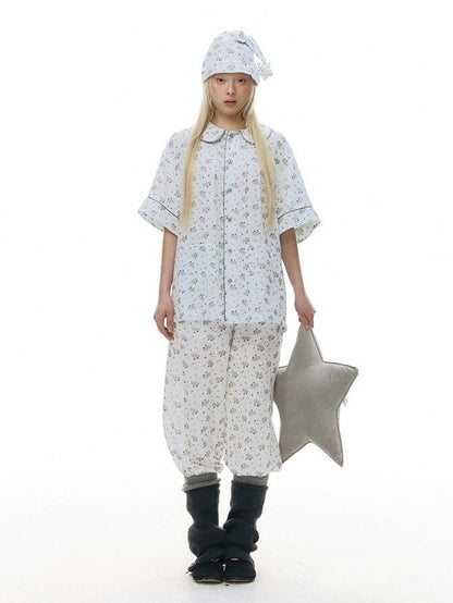 NAPSNAPS Allover Pony Print Doll Collar Cardigan Women&