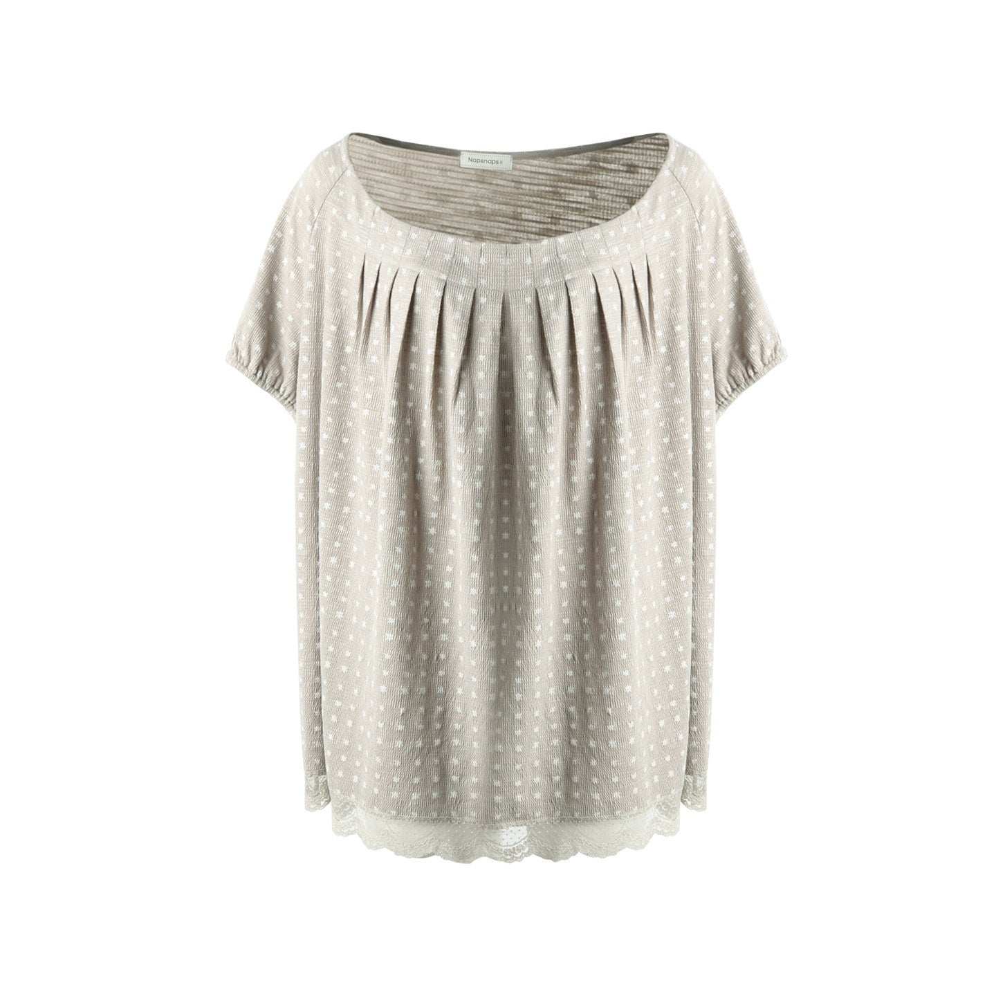 NAPSNAPS_Allover_Star_Print_Lace_Splice_Loose_Fit_Women&