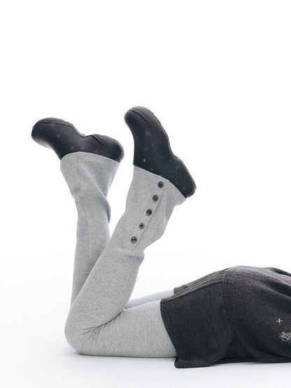 NAPSNAPS Ankle Split Knit Slimming Elastic Waist Women&