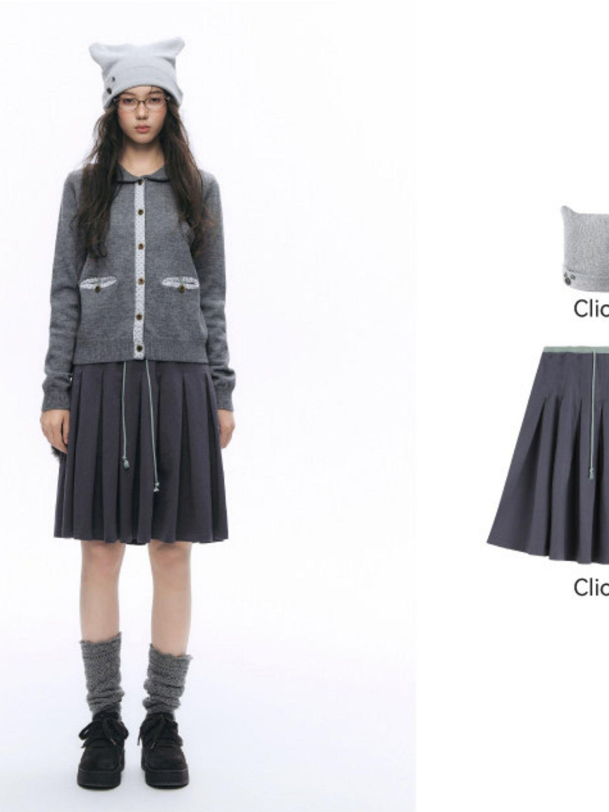 NAPSNAPS Applique Patchwork Doll Collar Women&