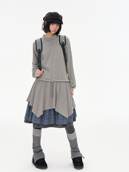 NAPSNAPS Asymmetric Hem Knit Turtleneck Women&