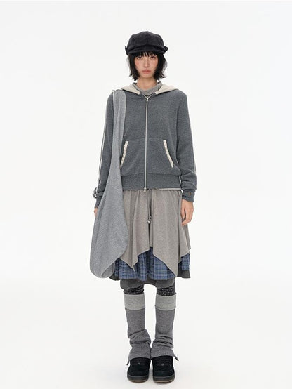 NAPSNAPS Asymmetric Hem Knit Turtleneck Women&