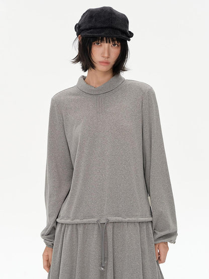 NAPSNAPS Asymmetric Hem Knit Turtleneck Women&