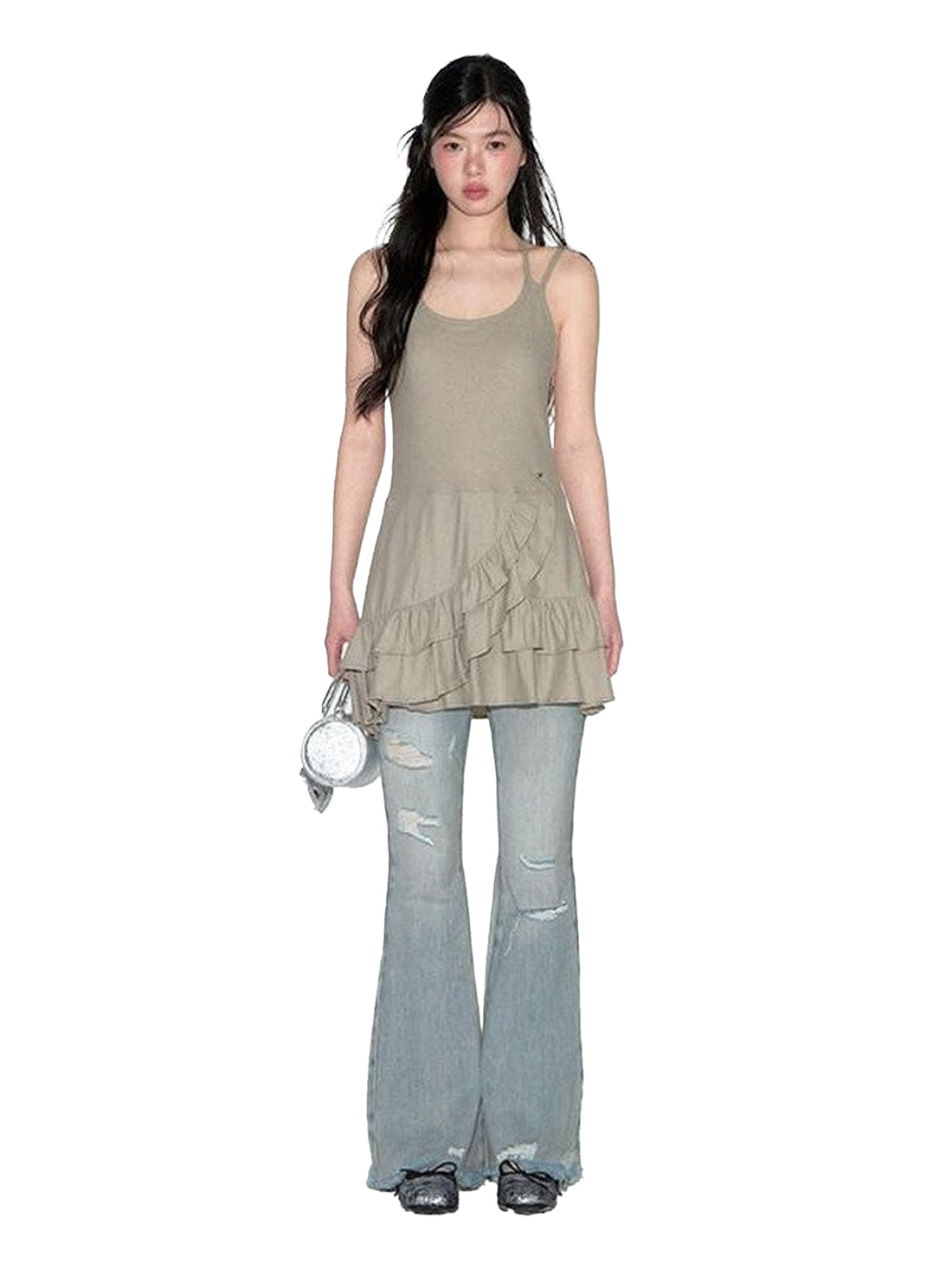 NAPSNAPS Asymmetrical Lace Knitted French Women&