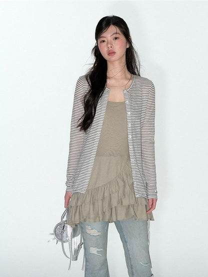 NAPSNAPS Asymmetrical Lace Knitted French Women&
