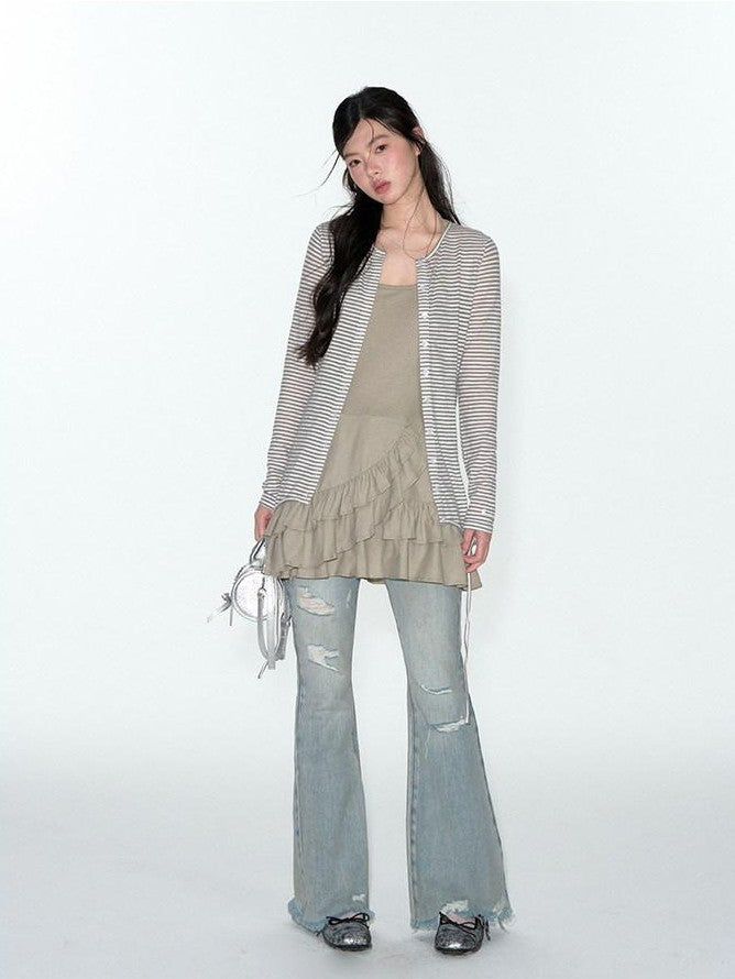 NAPSNAPS Asymmetrical Lace Knitted French Women&