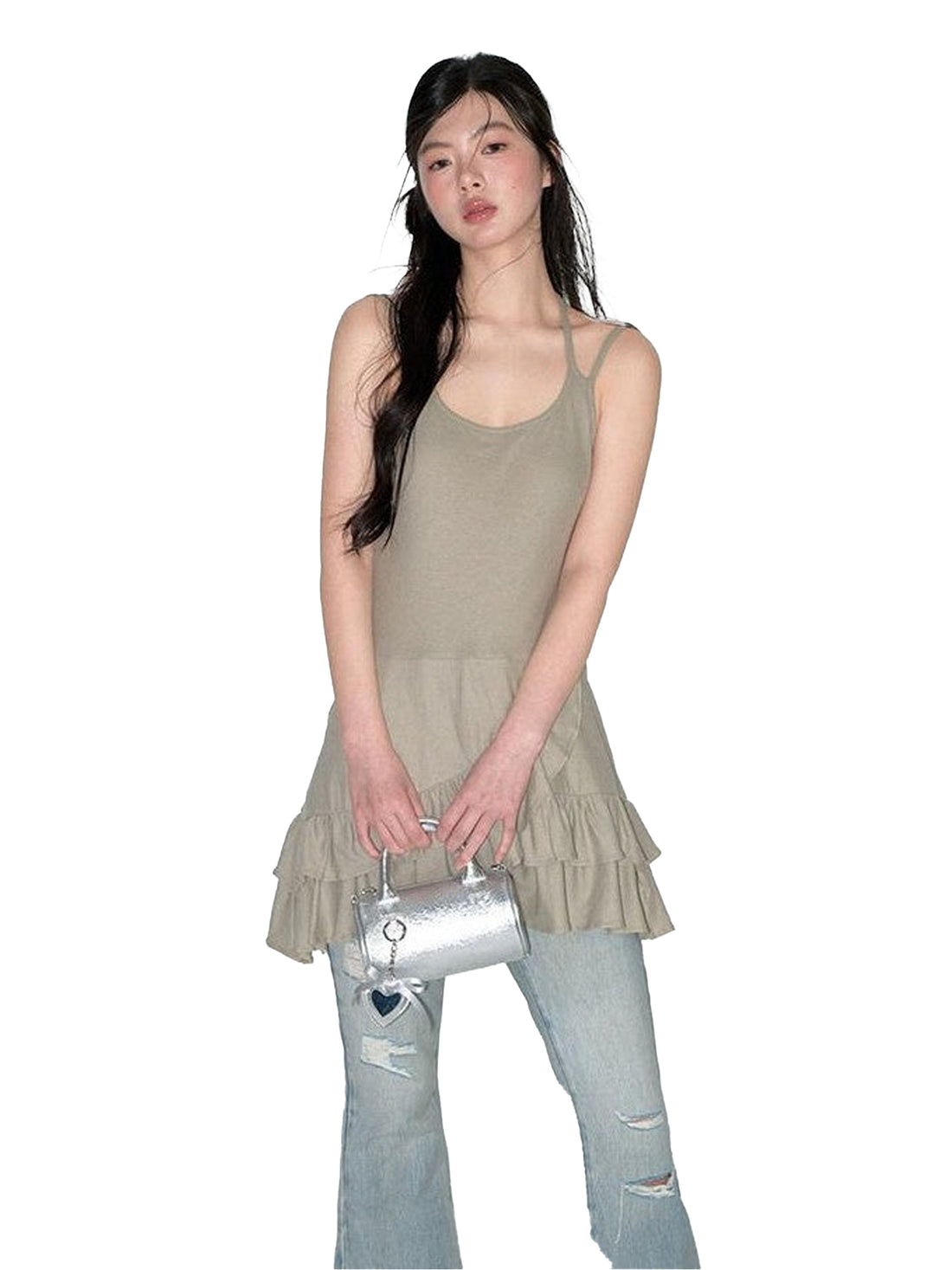 NAPSNAPS Asymmetrical Lace Knitted French Women&