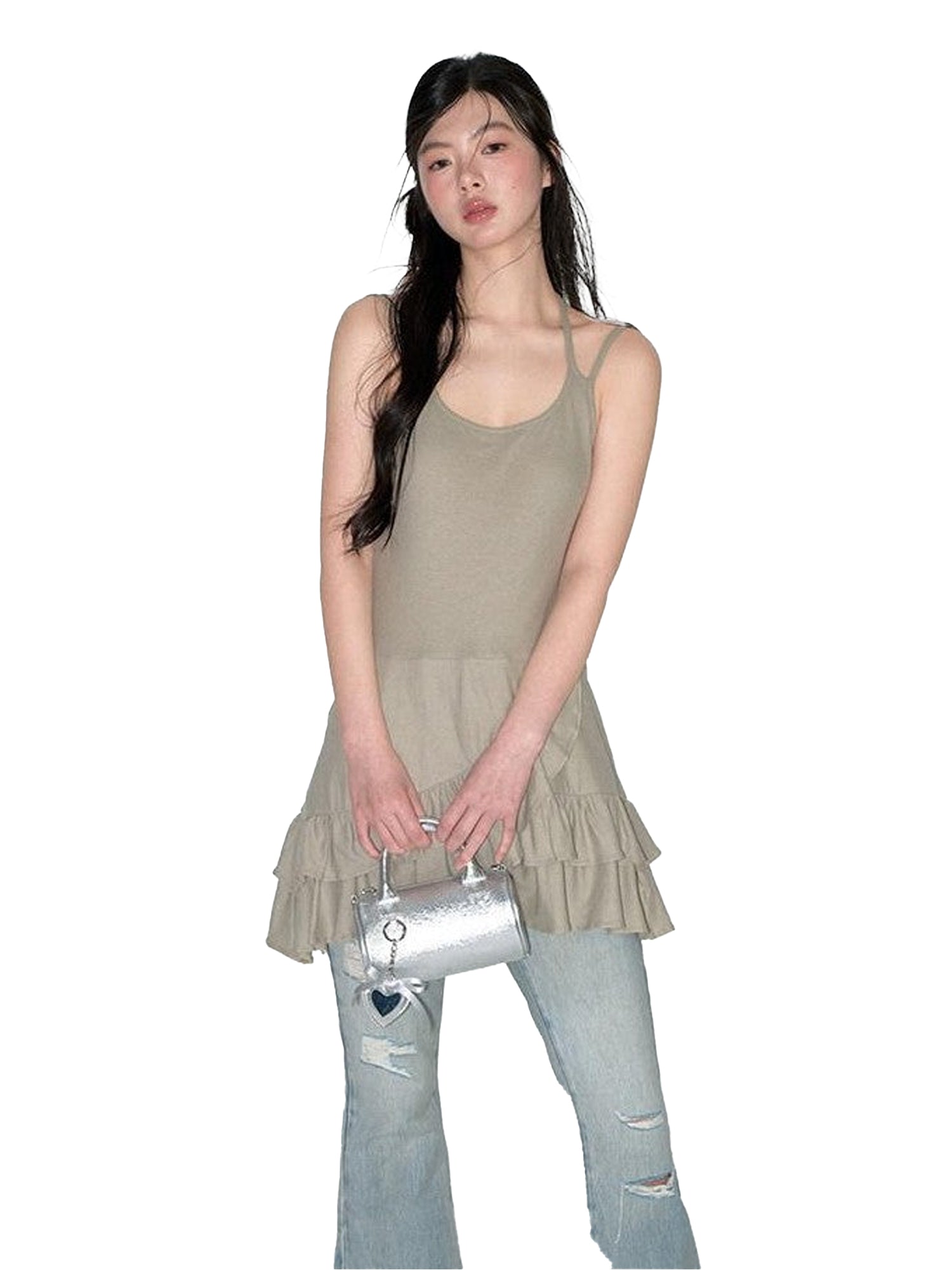 NAPSNAPS Asymmetrical Lace Knitted French Women&