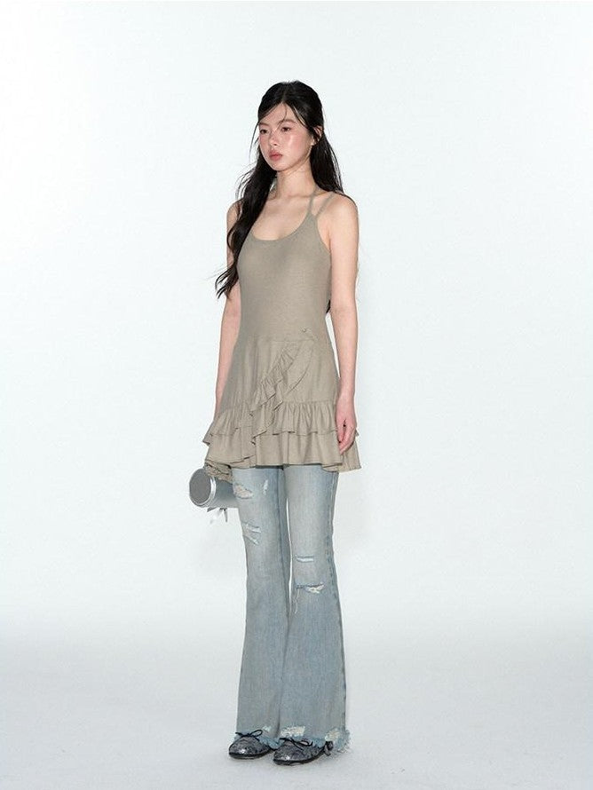 NAPSNAPS Asymmetrical Lace Knitted French Women&
