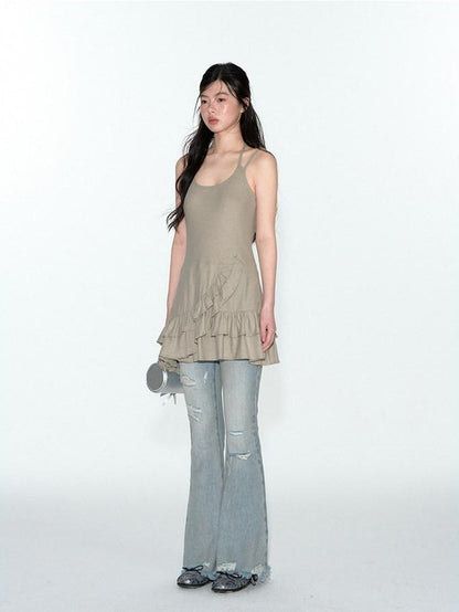 NAPSNAPS Asymmetrical Lace Knitted French Women&