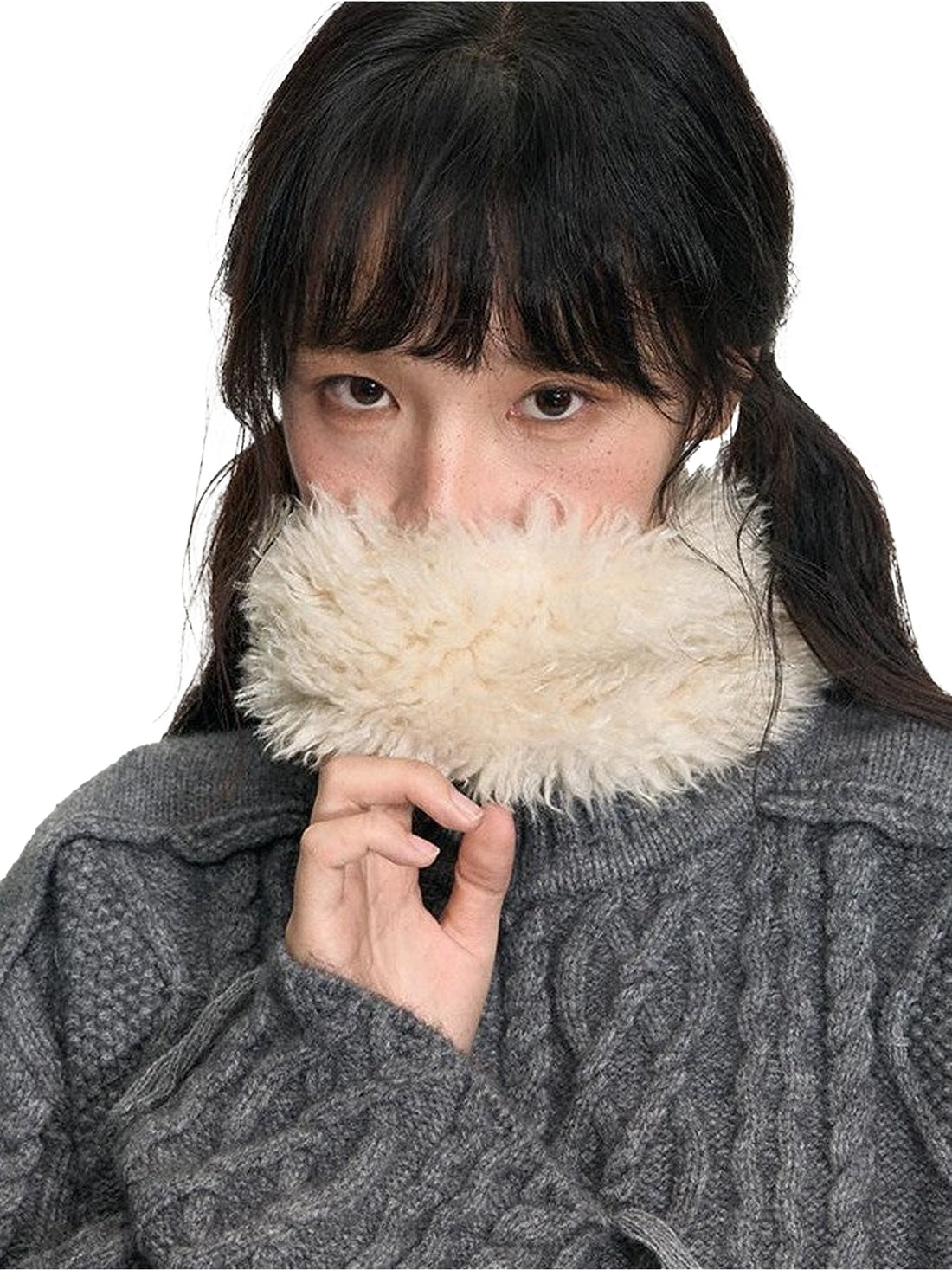 NAPSNAPS Beige Eco Friendly Two In One Collar Women&