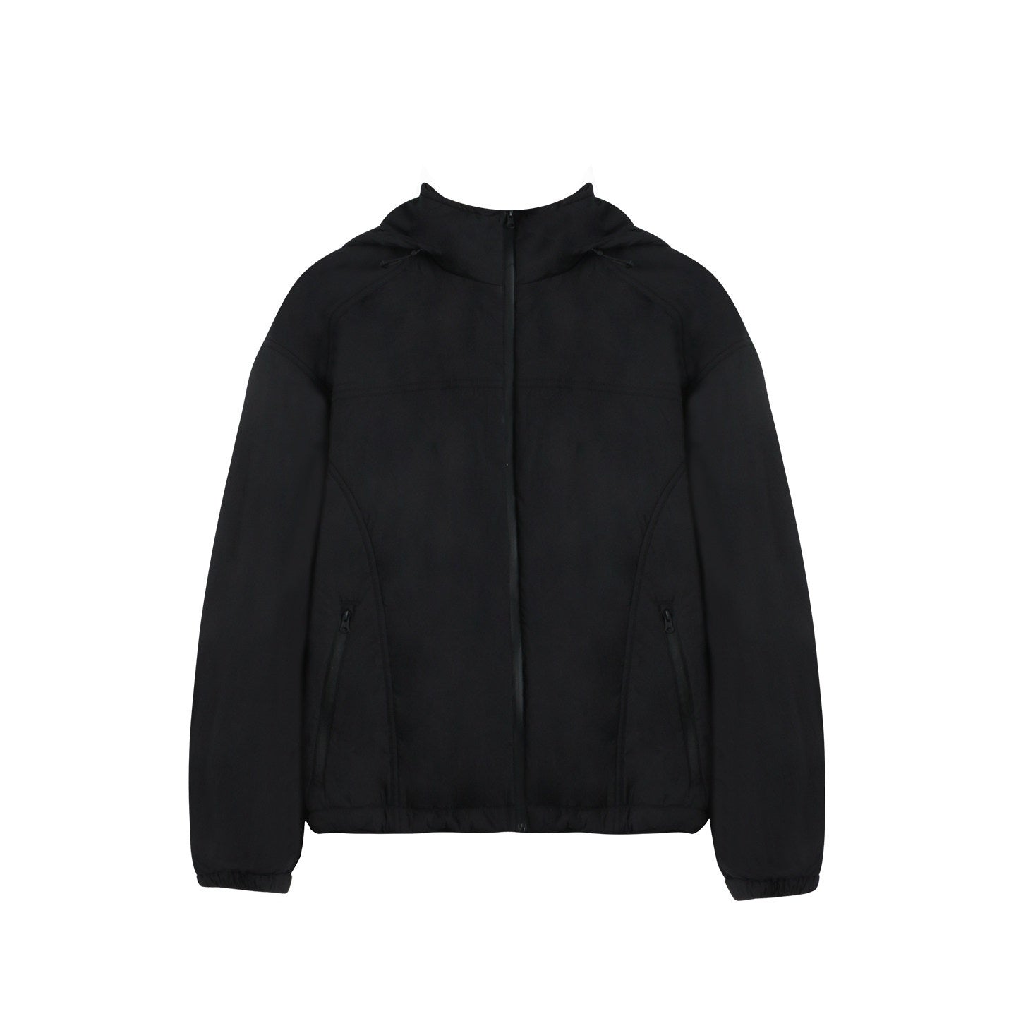 NAPSNAPS_Black_Detachable_Hood_Spliced_Fur_Lined_Women&