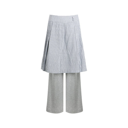 NAPSNAPS_Blue_White_Plaid_Patchwork_Skirt_Overlay_Straight_Women&
