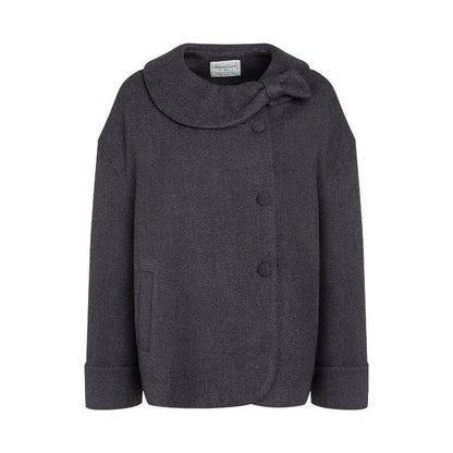 NAPSNAPS_Bow_Round_Collar_Asymmetrical_Placket_Women&