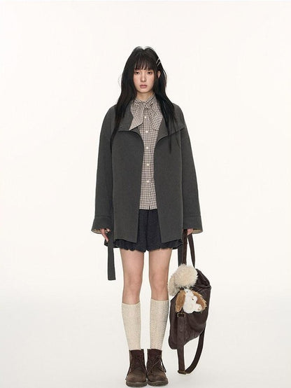 NAPSNAPS Brushed Pleated A Line High Waist Women&