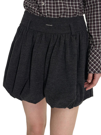 NAPSNAPS Brushed Pleated A Line High Waist Women&