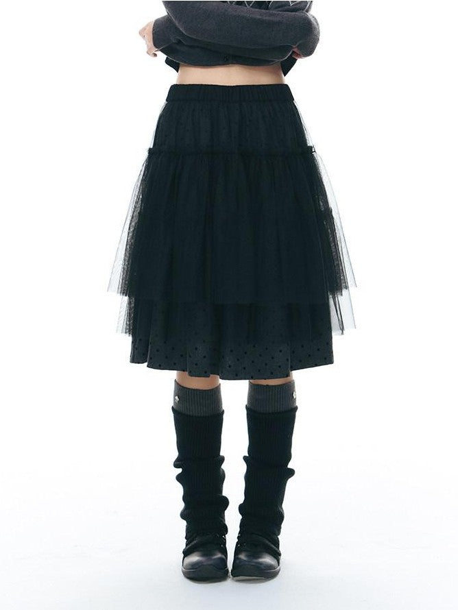 NAPSNAPS Button Colorblock Faux Two Piece Thick Women&