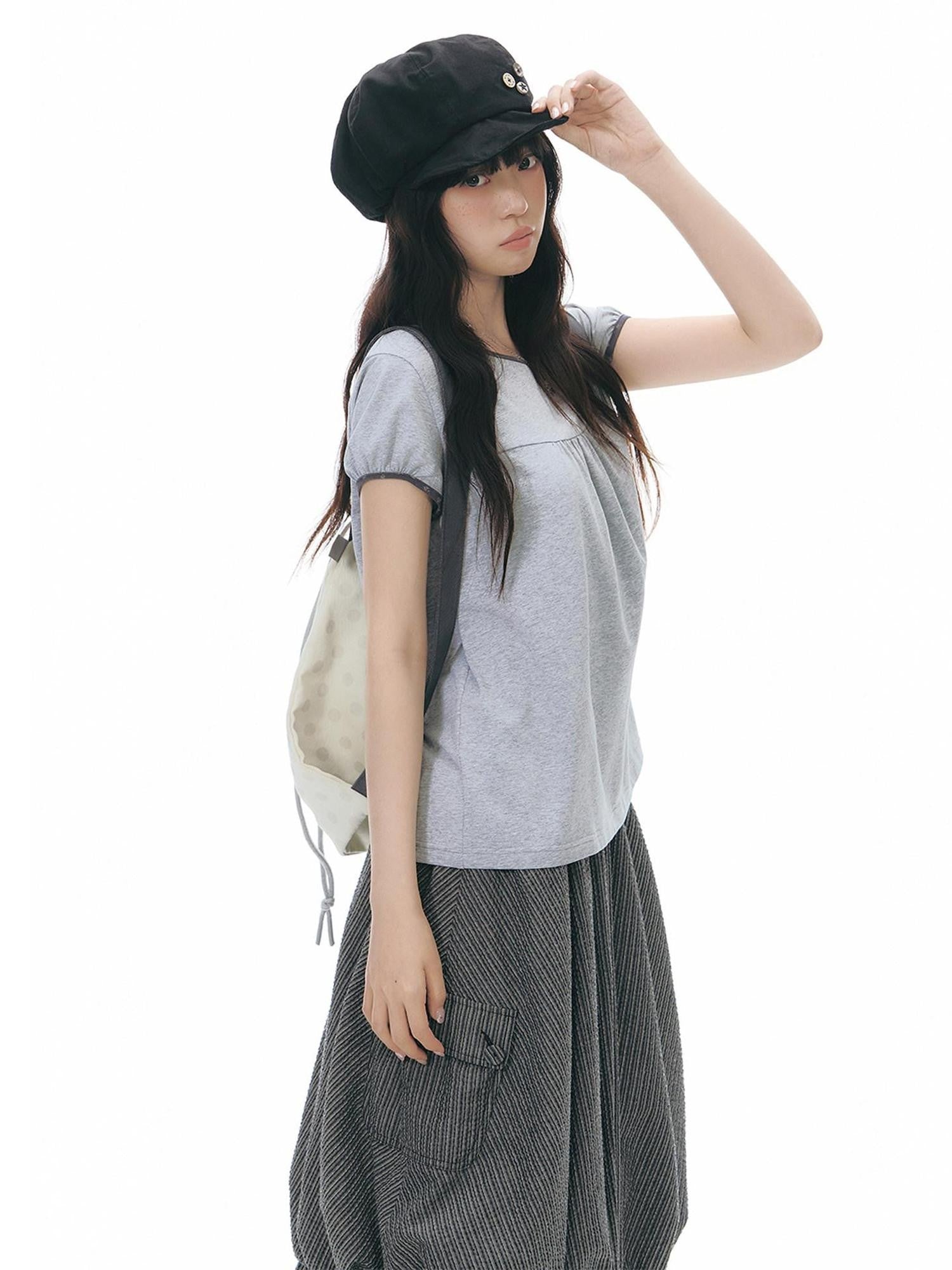 NAPSNAPS Cargo Large Pockets Ruched Tulip Women&