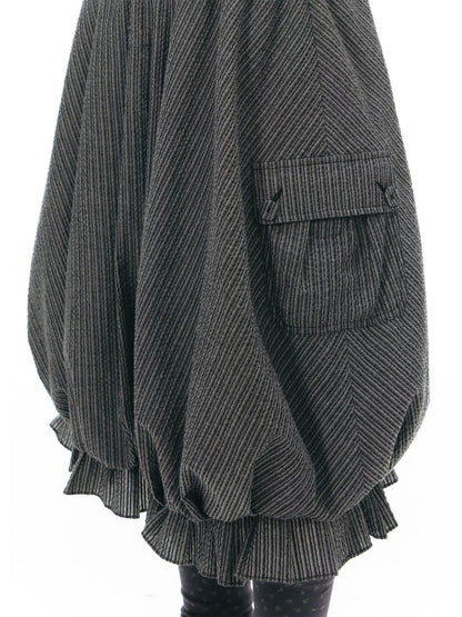 NAPSNAPS Cargo Large Pockets Ruched Tulip Women&