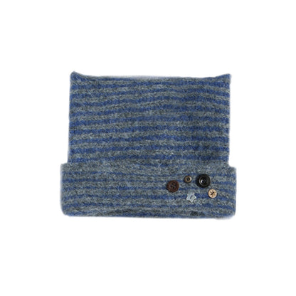 NAPSNAPS_Cat_Ear_Handmade_Button_Striped_Thickened_Women&