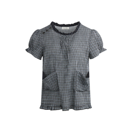 NAPSNAPS_Checked_Asymmetric_Placket_Ruffle_Women&