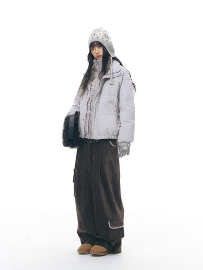 NAPSNAPS Chenille Patchwork Cuffed Multi Pocket Women&