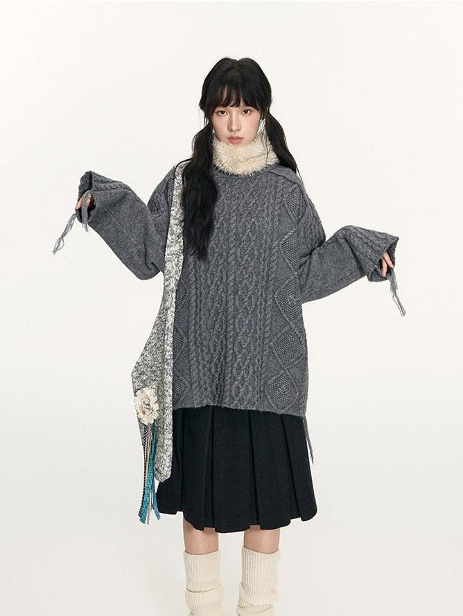 NAPSNAPS Chunky Twisted Crochet Tassel Women&