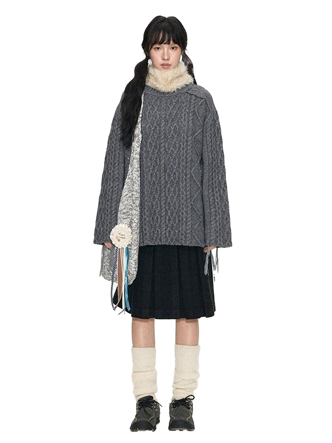 NAPSNAPS Chunky Twisted Crochet Tassel Women&