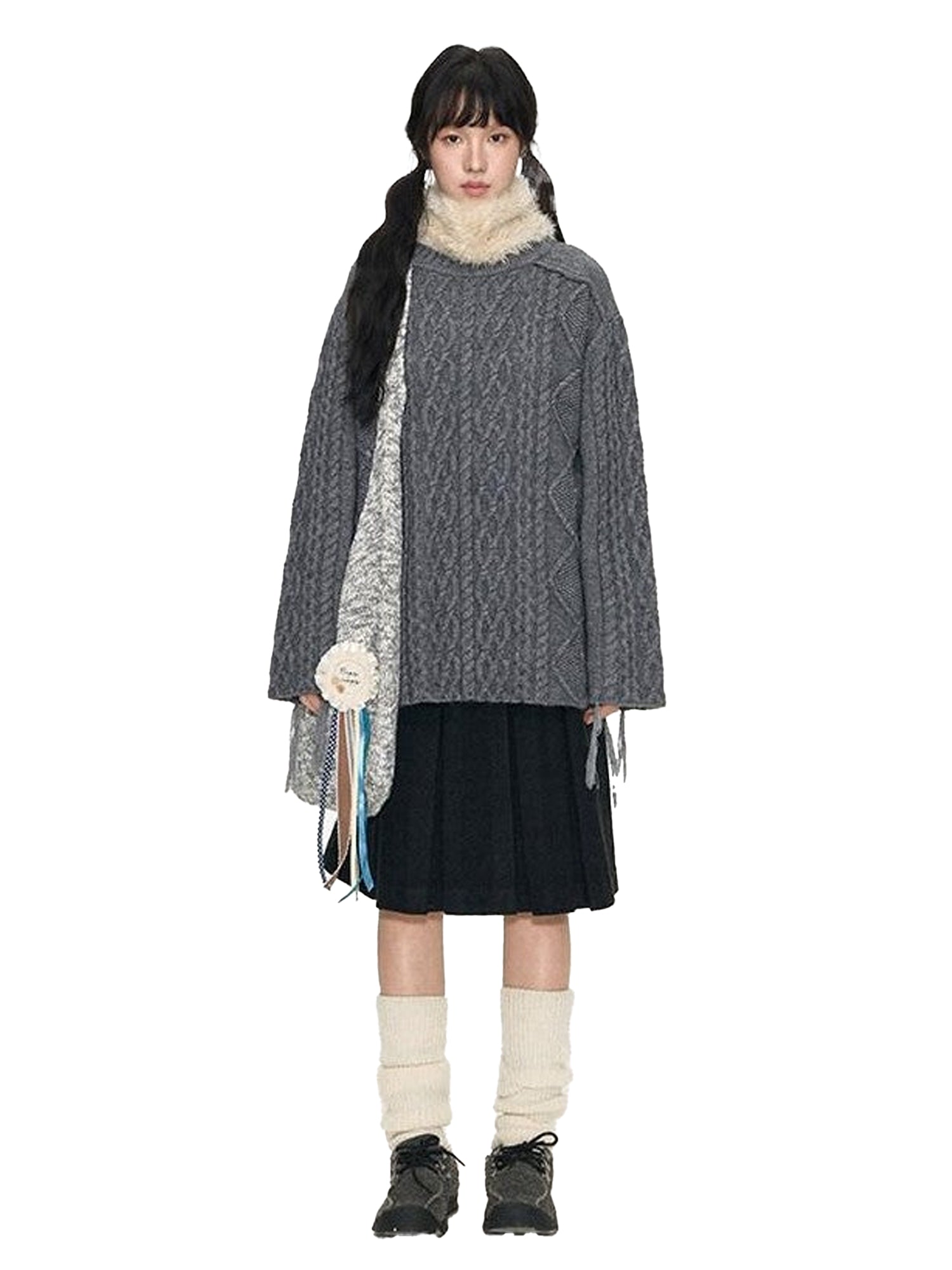 NAPSNAPS Chunky Twisted Crochet Tassel Women&