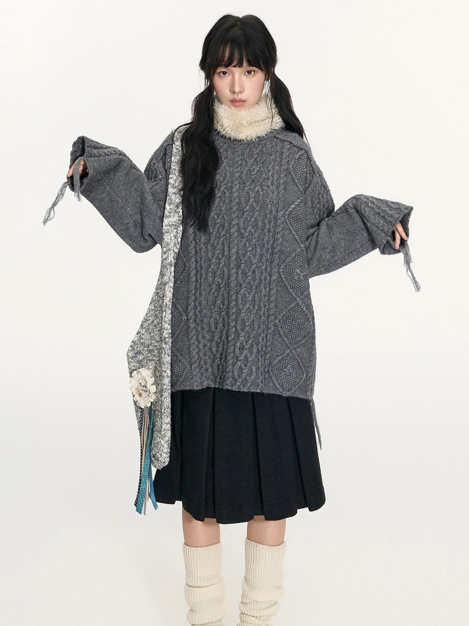 NAPSNAPS Chunky Twisted Crochet Tassel Women&