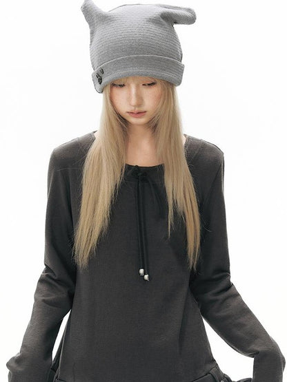 NAPSNAPS College Knit Tie Crewneck Women&