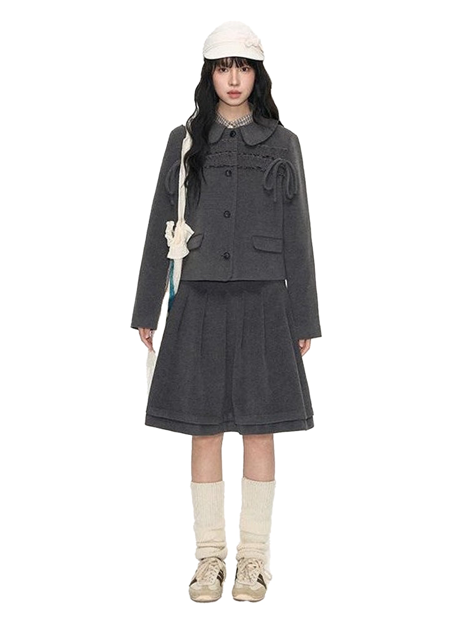 NAPSNAPS College Ruffled Pleated Women&