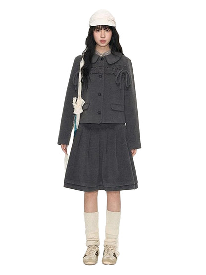 NAPSNAPS College Ruffled Pleated Women&