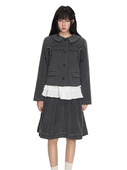 NAPSNAPS College Ruffled Pleated Women&
