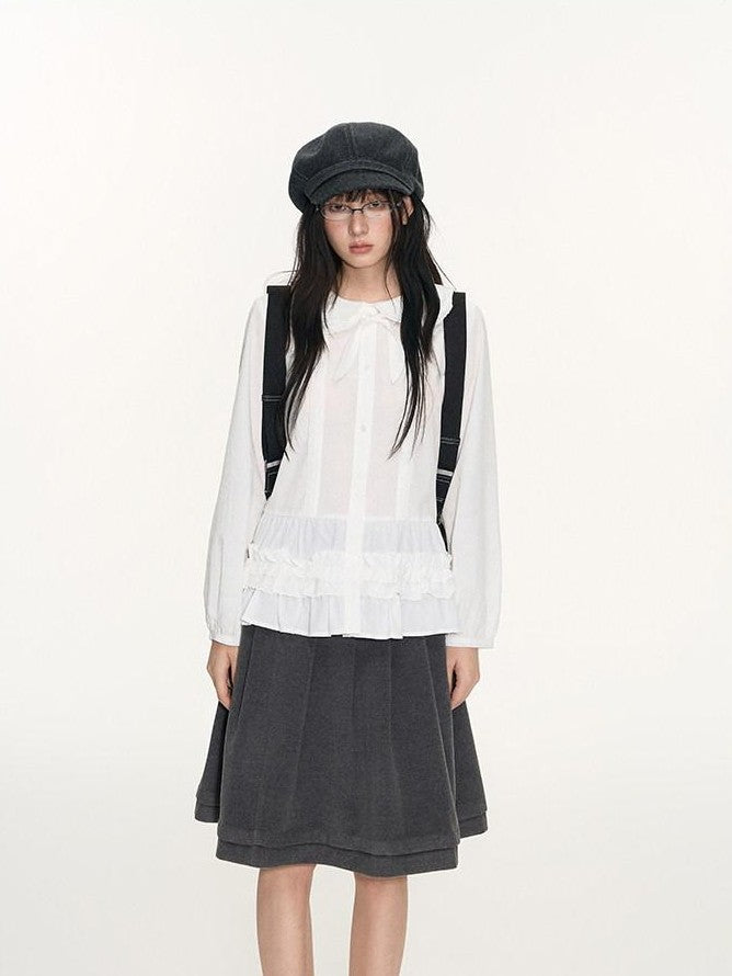 NAPSNAPS College Ruffled Pleated Women&
