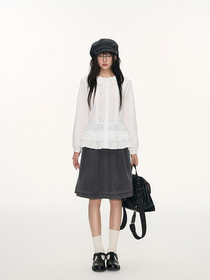 NAPSNAPS College Ruffled Pleated Women&