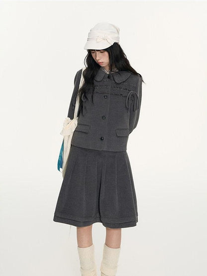 NAPSNAPS College Ruffled Pleated Women&