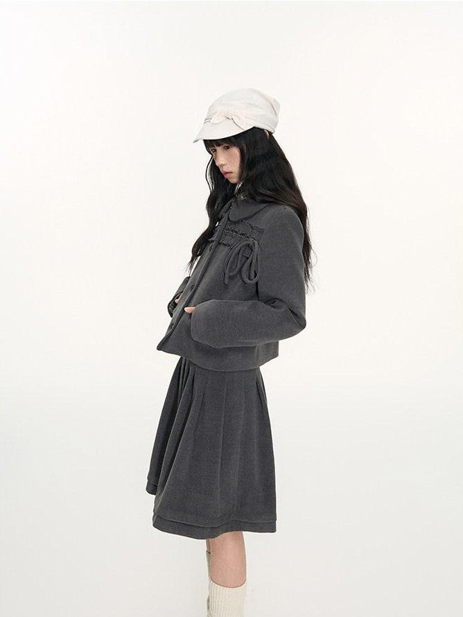 NAPSNAPS College Ruffled Pleated Women&