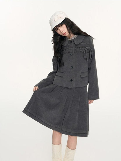 NAPSNAPS College Ruffled Pleated Women&