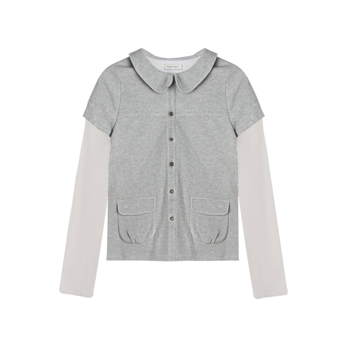 NAPSNAPS_Color_Block_Faux_Two_Piece_Knit_Doll_Collar_Women&