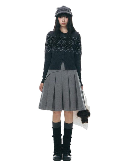 NAPSNAPS Colorblock Diamond Doll Collar Slim Fit Women&