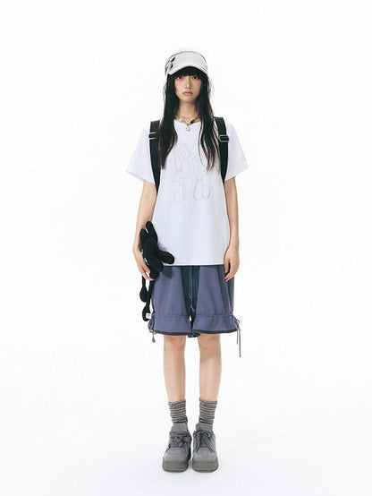NAPSNAPS Colorblock Panel Drawstring Elastic Waist Women&
