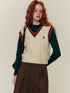 NAPSNAPS_Contrast_Cable_Knit_Striped_V-neck_Patchwork_Women&