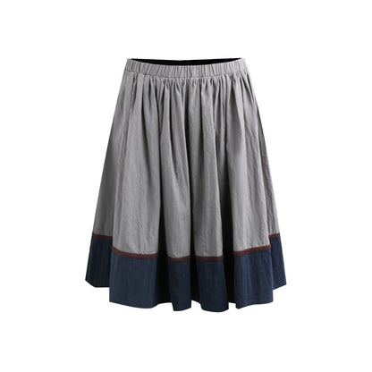 NAPSNAPS_Contrast_Tape_Patchwork_Lace_A_Line_Women&