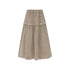 NAPSNAPS_Corduroy_Spliced_Pleated_Button_A_Line_Cotton_Women&